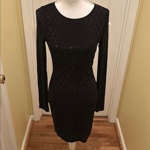 Elegant Black Long Sleeve Dress